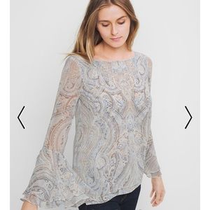 Gorgeous pattern and sleeve blouse from WHBM!